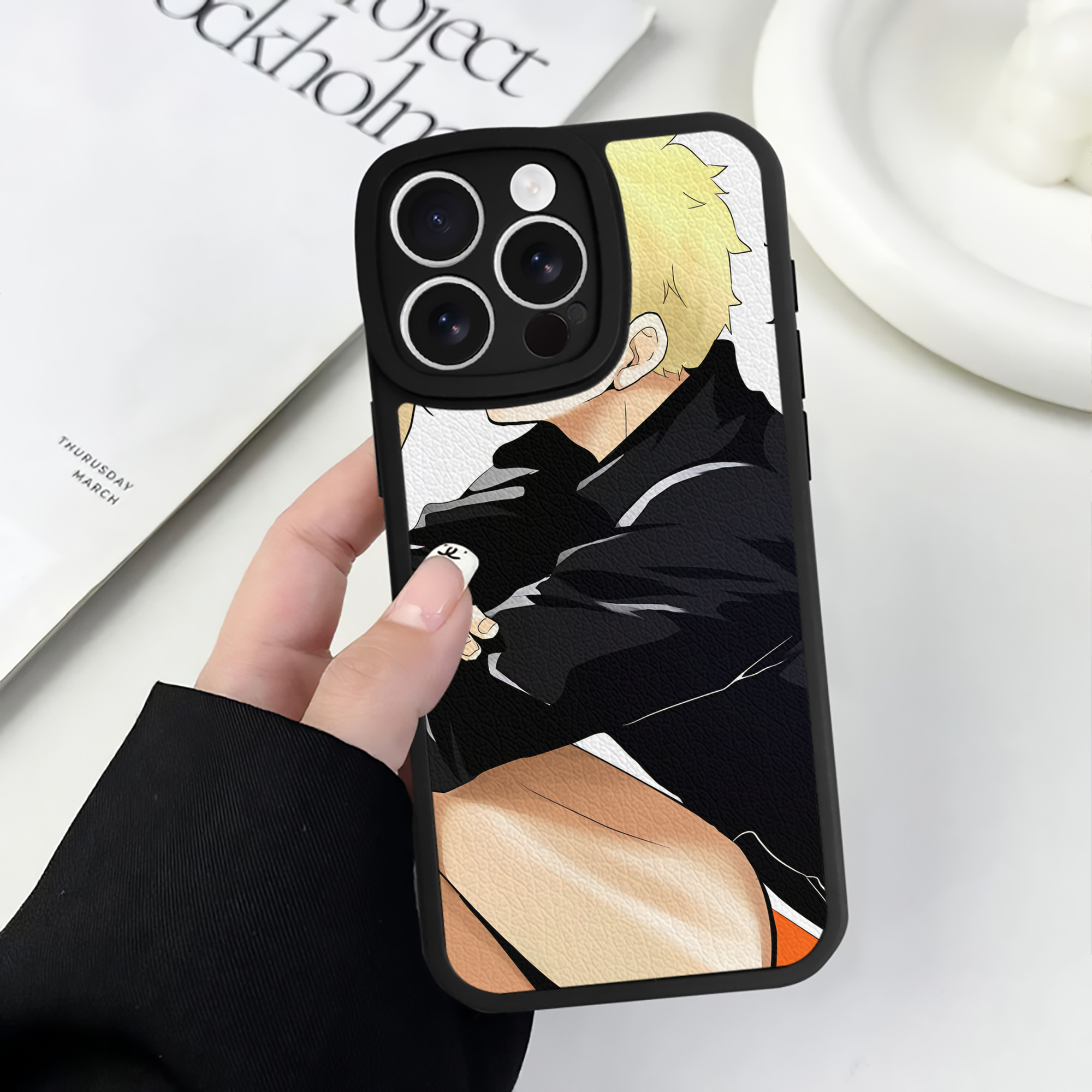（画像用） ハイキュー!! Haikyu!! 【iPhone 16シリーズ対応】シリコンスマホケース（レザー調） 材質：シリコン